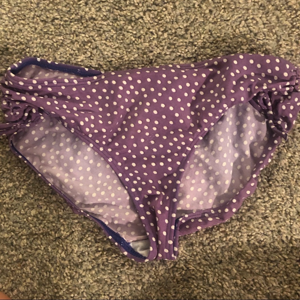 Land’s end purple polka-dot swimsuit bottom